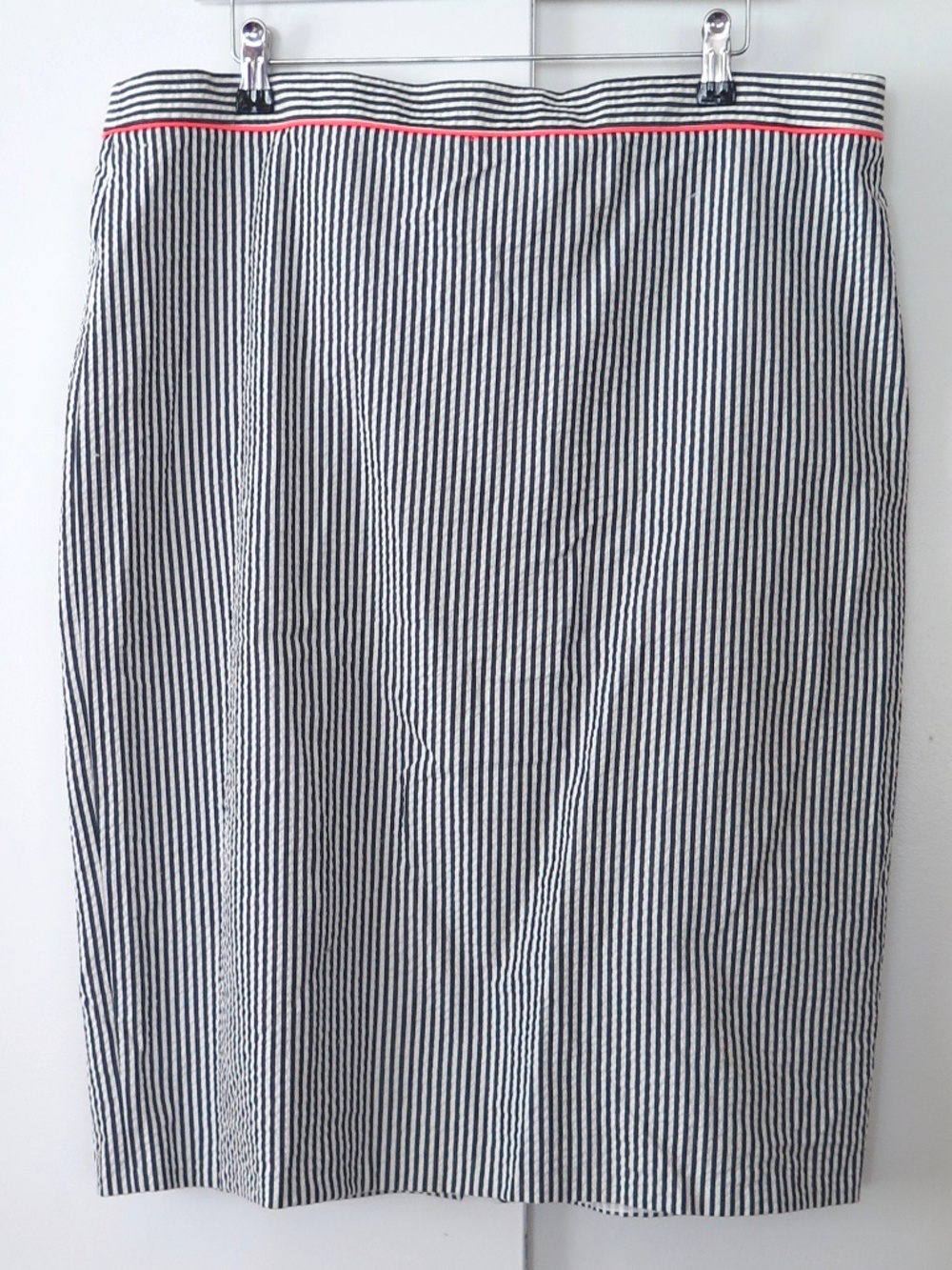 J. Crew Striped Seersucker No. 2 Pencil Skirt
